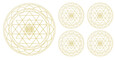 Aufkleber-Set Sri Yantra, gold