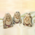 Buddha 3 St.,verschl.Sinne